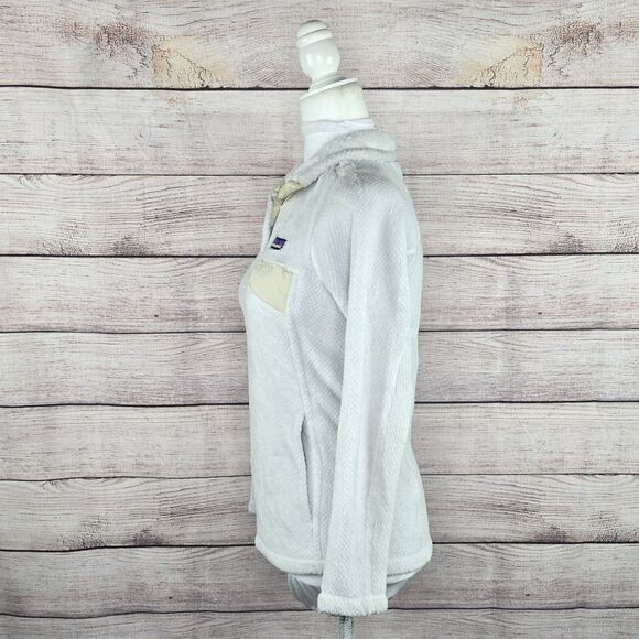 Patagonia Re-Tool Snap-T White Fleece Classic Polartec Fleece Cozy Pullover XS - Picture 2 of 8